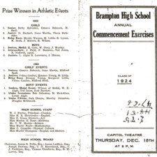 Picture 51 – Brampton High School Commencement Exercises 1924.