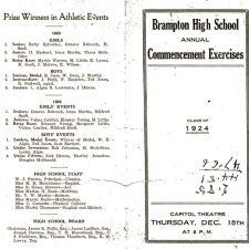 Picture 51 – Brampton High School Commencement Exercises 1924.
