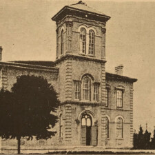 Picture 23 - Brampton's first high school. Destroyed by fire in 1917. From A History of Peel County.
