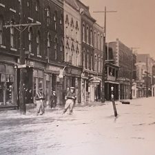 Picture 18 - Flooded Main Street (From Crave Restaurant, Brampton) early 1900s. Image provided by Lynne Golding