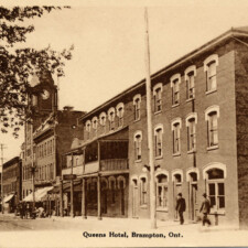 Picture 10 - Queen's Hotel, Brampton. Image from the Frost Postcard Collection. Used with permission Region of Peel Archives